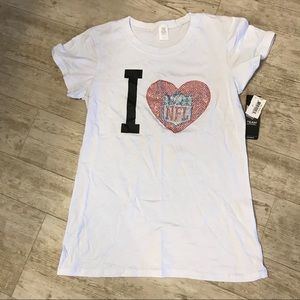 NWT I ❤️ NFL Tee